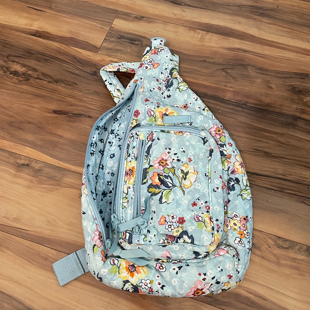 Vera Bradley Floral Blue Sling Bag